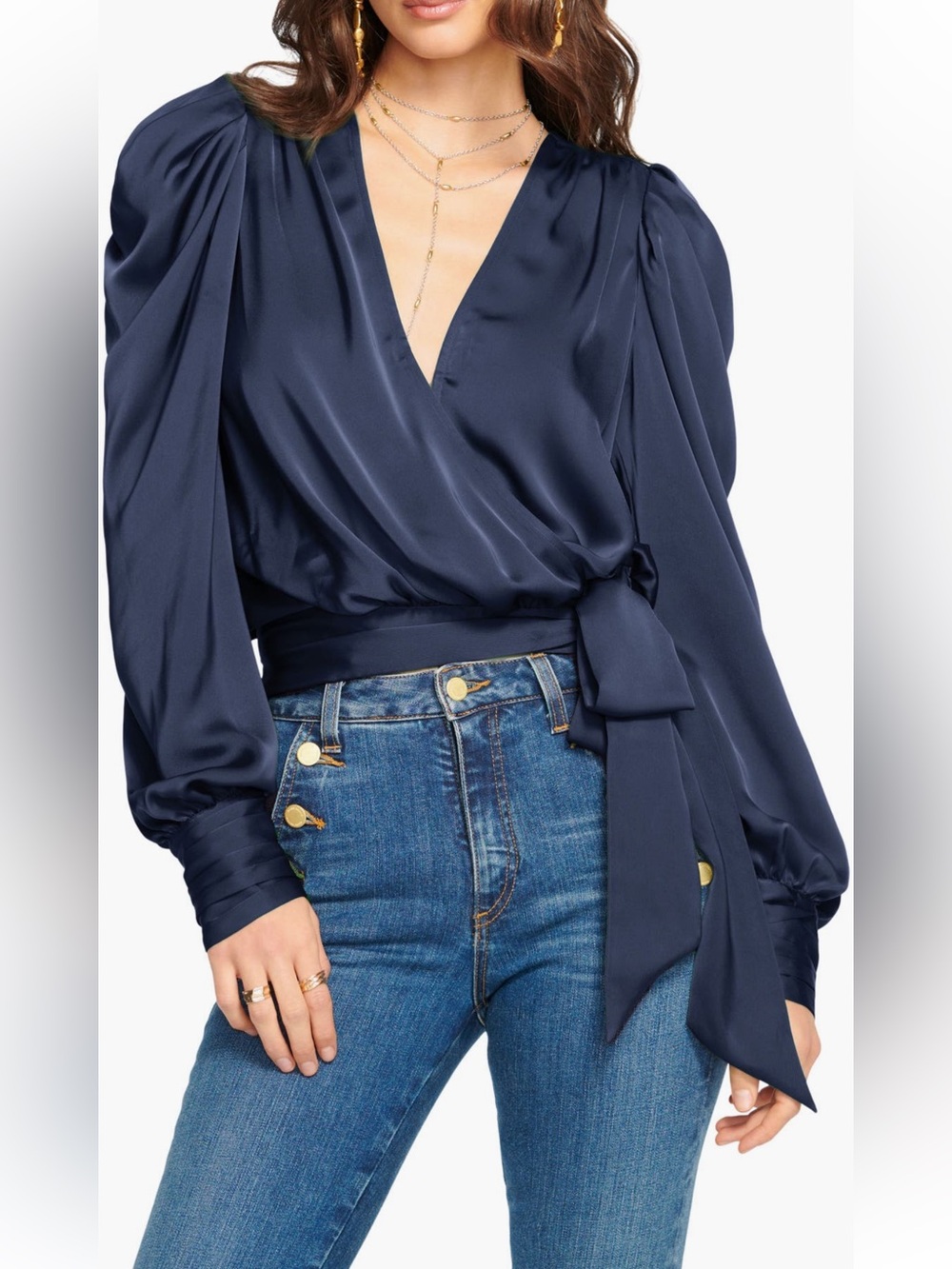 Ramy Brook
Pauline Satin Wrap
Front Blouse(S)